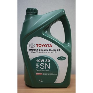 น้ำมันเครื่องเบนซินกึ่งสังเคราะห์โตโยต้า TOYOTA 10W-30 แท้ (4L)