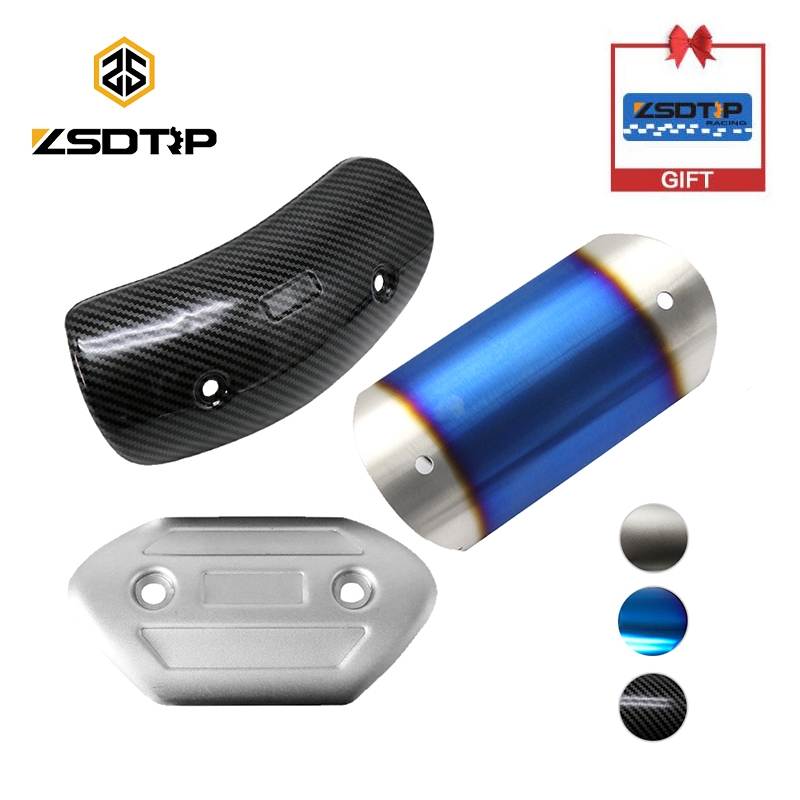 zsdtrp ฝาครอบท่อไอเสียรถจักรยานยนต์สแตนเลสป้องกันความร้อน tmax 530 cb 400 z 900
