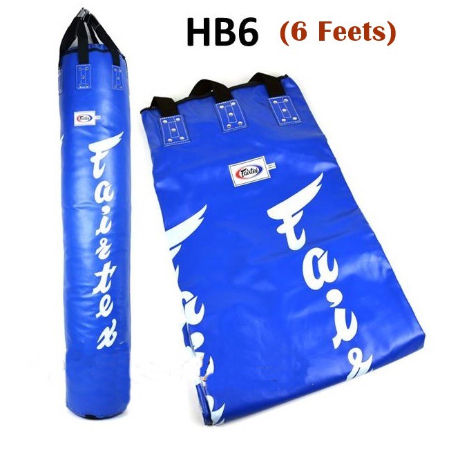 กระสอบทรายแฟร์แท็กซ์ 6 ฟุต สีน้ำเงิน หนังเทียม Fairtex Heavy Bag HB6 ฺBlue Banana 6 Feets Training un-filled MMA K1