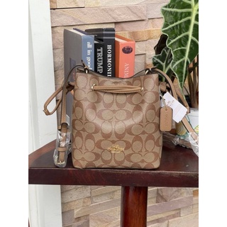 📮@1,399.-🔥🔥WEEKEND SALE 7 % 🔥🔥💯Coach Lena Crossbody Signature Bucket Bag