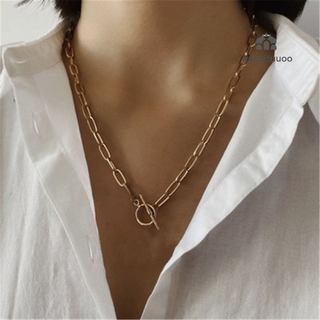 Chain Necklaces For Women Men Toggle Clasp OT Buckle Choker Collar Hip Hop Jewelry