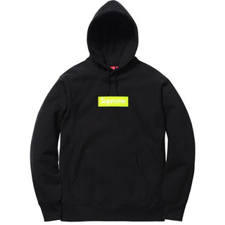 SLUM LTD - Supreme Box Logo Hooded Sweatshirt (FW17) Black