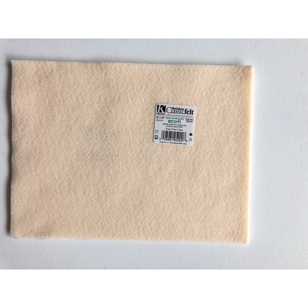 Rainbow Classic Felt 9x12 สีครีม