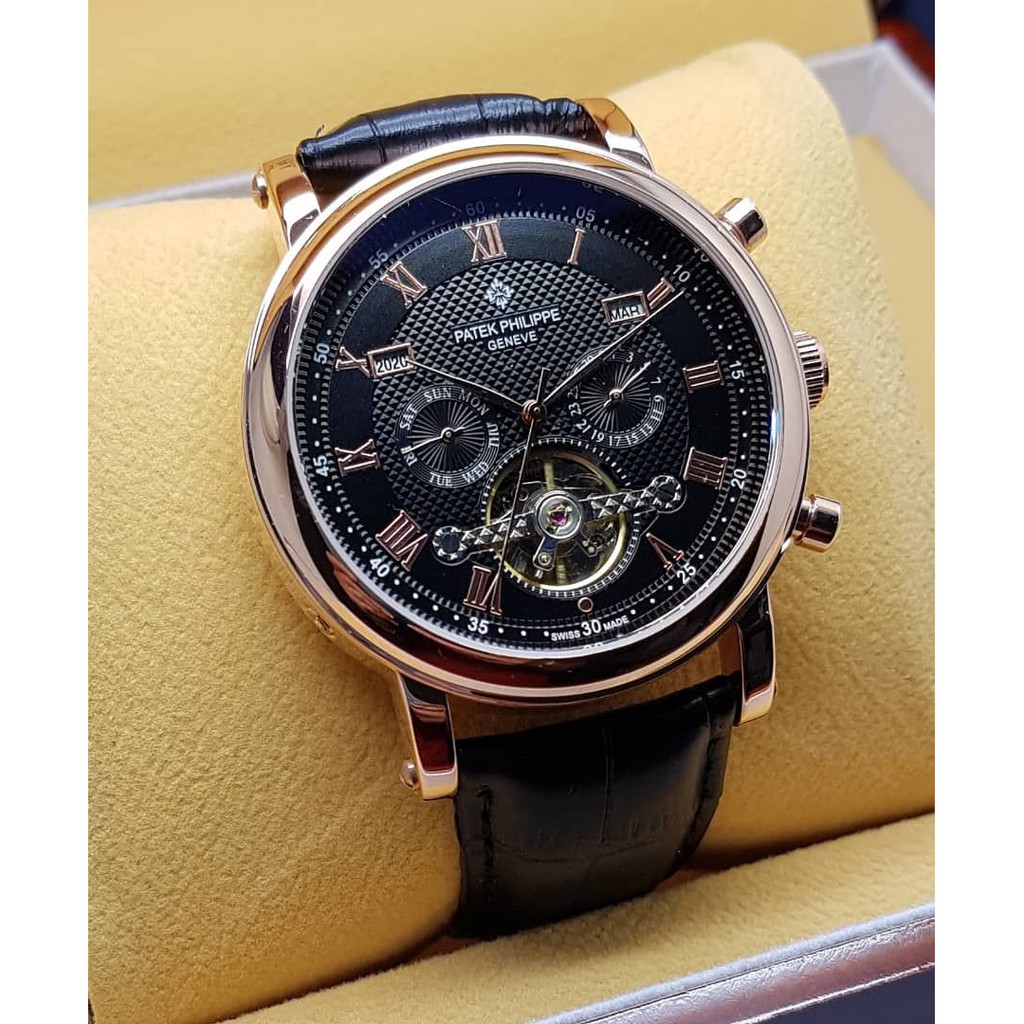 Patek philippe geneve men s watch with leather limited edition