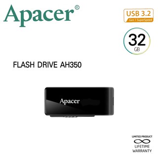 Apacer AH350 USB3.2 แฟลชไดร์ฟ 32GB (Apacer AP32GAH350B-1)