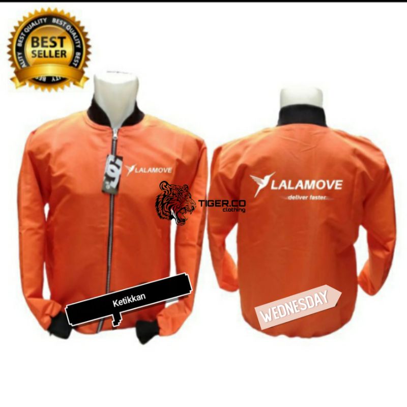 Lalamove Orange Bomber Jacket, เสื้อแจ็คเก็ตแบบพลิกกลับได้สําหรับผู้ชายและผู้หญิง, เสื้อแจ็คเก็ต Div