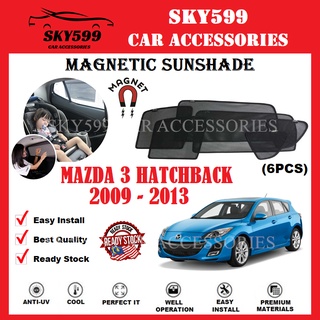 ม่านบังแดดแม่เหล็ก Mazda 3 Hatchback 2009-2013 Epic [4 ชิ้น]