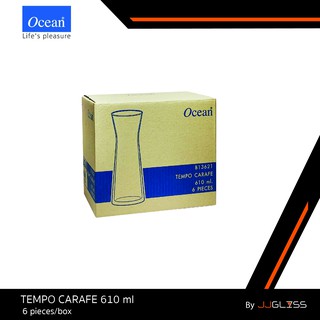 JJGLASS - (Ocean)  B13621 Tempo Carafe [1 กล่อง บรรจุ 6 ใบ] - เหยือก แก้วน้ำ เทมโปคราฟ ดีไซน์หรู เหมาะกับเครื่องดื่มทุกชนิด โอเชี่ยนกลาส ปริมาตร 610 มล.