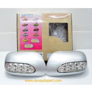 ครอบกระจก กระจกมองข้าง LED วีออส vios อัลติส altis ยาริส yaris แคมรี่ camry 2003 - 2006 สีบรอนซ์ rcc