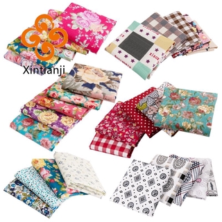 ผ้าฝ้ายผ้าฟาบริคลายดอกไม้ 25X25 ซม. สําหรับใช้ในการเย็บปักตกแต่งตุ๊กตา Tj0537