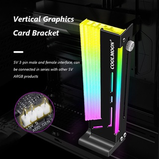 Coolmoon VGA Holder 5V 3Pin AURA SYNC ARGB GPU Bracket for Computer