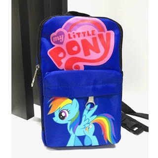 PONY กระเป๋า คาดอก เด็ก ขนาด 10 นิ้ว เด็ก ลาย PONY BLUE  โพนี่ นำ้เงิน  น่ารัก คาด อก เด็ก  งานสวย งานดี BY MANOPNEST