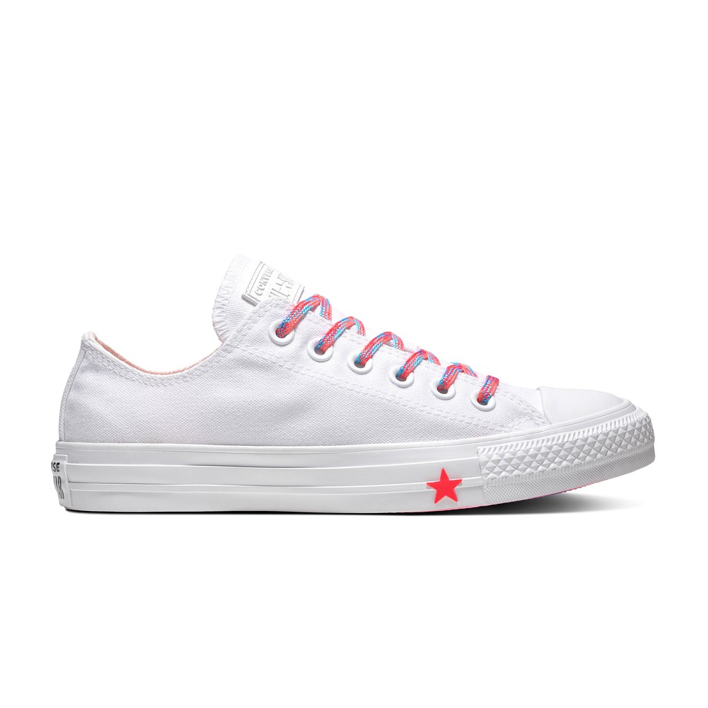 [สินค้าลิขสิทธิ์]Converse All Star Glow up Ox 'Racer Pink' [มีแถมเชือกสีขาว] //รองเท้าผ้าใบสีขาว คอนเวิร์สสีขาว