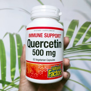 เควอซิทิน Immune Support Quercetin  500 mg 60 Vegetarian Capsules (Natural Factors®) เควอซิติน