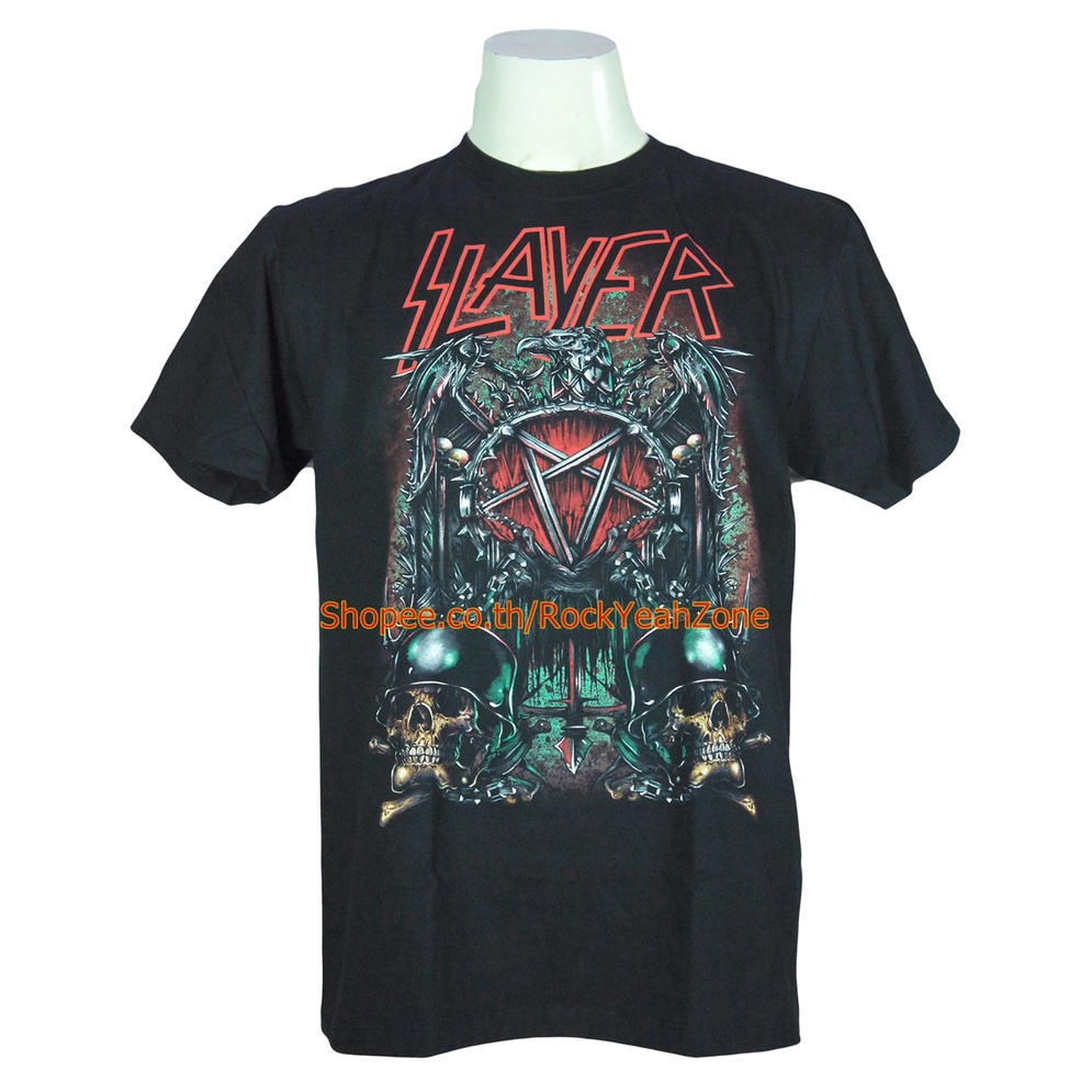 เสื้อวง Slayer ไซส์ยุโรป สเลเยอร์ PTA1176 ลายวงดนตรีต่างประเทศ Rockyeah