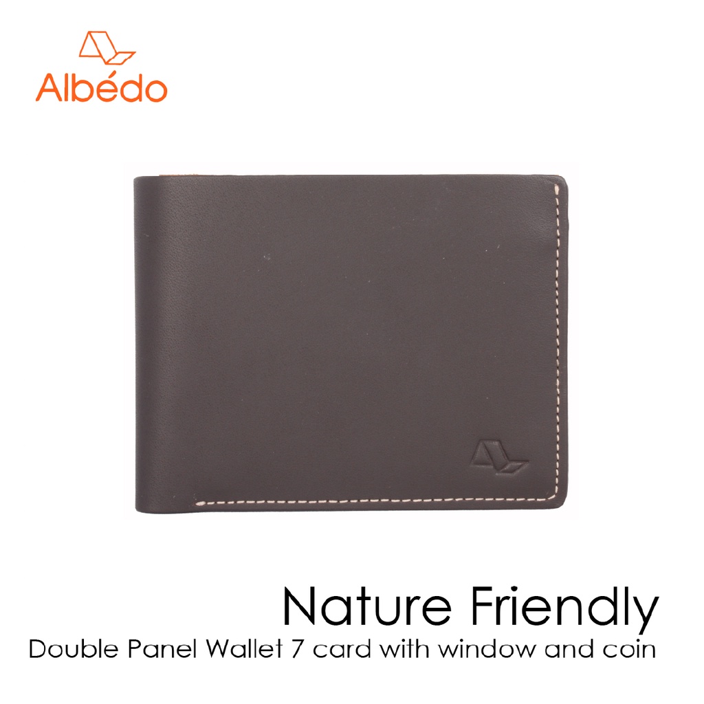 [Albedo] DOUBLE PANEL WALLET 7 CARD WITH WINDOW AND COIN กระเป๋าสตางค์/กระเป๋าเงิน รุ่น NATURE FRIENDLY - NF05979