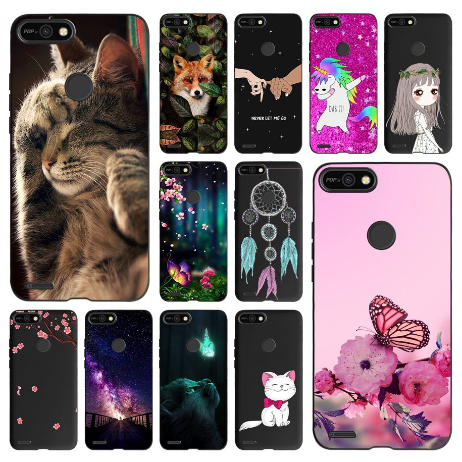 เคสโทรศัพท์ซิลิโคน Tpu ลายผีเสื้อน่ารักสําหรับ Tecno Pop4 Lte 5 4 Air Pop 2F 2 Power Pop4 Bc2C Bc1S Bd2