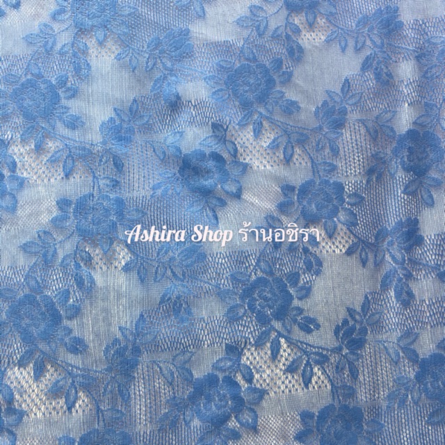ผ้าลูกไม้ ลายกุหลาบ ผ้าเมตร (100*110 ซม.) ร้านอชิรา Ashira SHOP