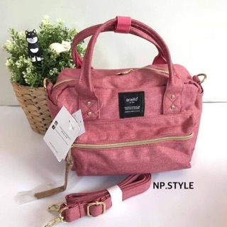 ANELLO 2 WAY POLYESTER CANVAS SHOULDER BAG