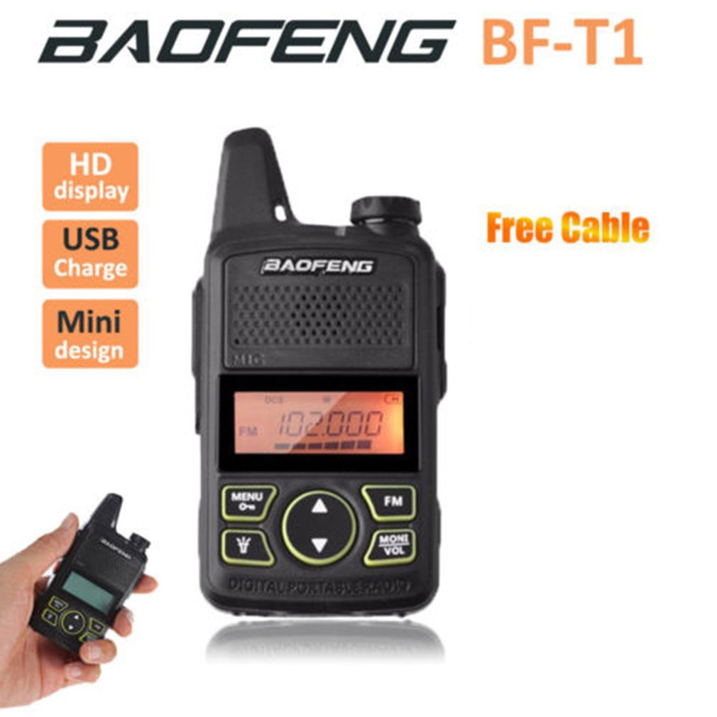 วิทยุBaofeng BF-T1 Mini Baofeng T1 USB Kids Walkie Talkie Child HF ...