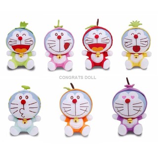 (ลิขสิทธิ์แท้ ส่งฟรี) 12 / 16 นิ้ว โดเรม่อน Doraemon ผลไม้ โดราเอม่อน ตุ๊กตา