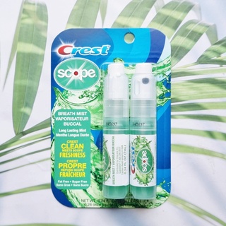 (Crest®) Scope Breath Mist, Mint Flavor 7mL Each Pack 2 เครสต์ สเปรย์ระงับกลิ่นปาก กลิ่นมิ้นต์ Oral Spray