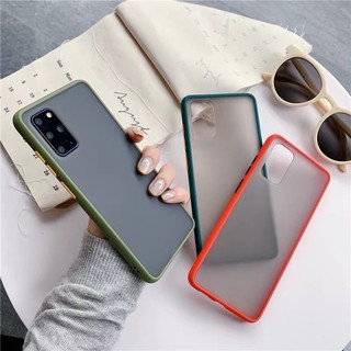 รุ่นใหม่ !!! Case Samsung Galaxy S20 FE เคสซัมซุง เคสกันกระแทก ปุ่มสีผิวด้านขอบนิ่มหลังแข็ง samsung s20fe  ( ส่งจากไทย)