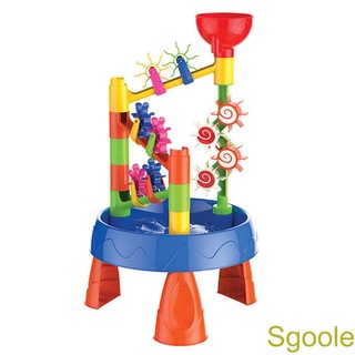 [Sgoole]Sand and Water Play Table Sandpit Table for Kids Childrens Play Table Beach Toy Set for Indoor and Outdoor Use