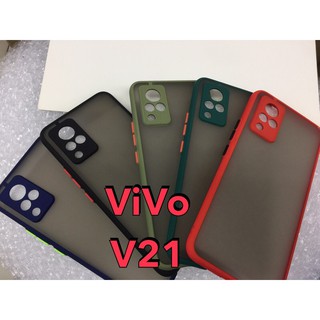 พร้อมส่งจ้า👉เคสขอบนิ่มหลังแข็งขุ่นคลุมกล้อง For Vivo V21 Vivo Y31 vivo Y72