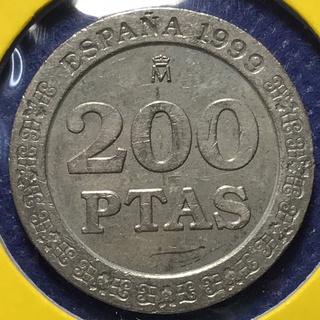 No.60828 ปี1999 สเปน 200 PESETAS เหรียญสะสม เหรียญต่างประเทศ เหรียญเก่า หายาก ราคาถูก