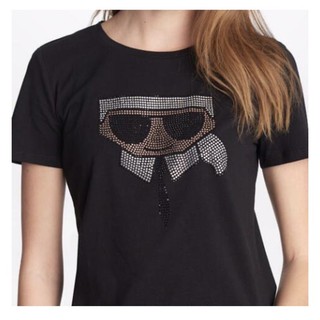 เสื้อยืด Karl lagerfeld ลายหน้าลุงกริสเตอร์ ไซส์s,L ของแท้จากอเมริกา พร้อมส่ง