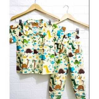 Elviira24shop*** ชุดนอน ลายไดโนเสาร์ สําหรับเด็กผู้ชาย