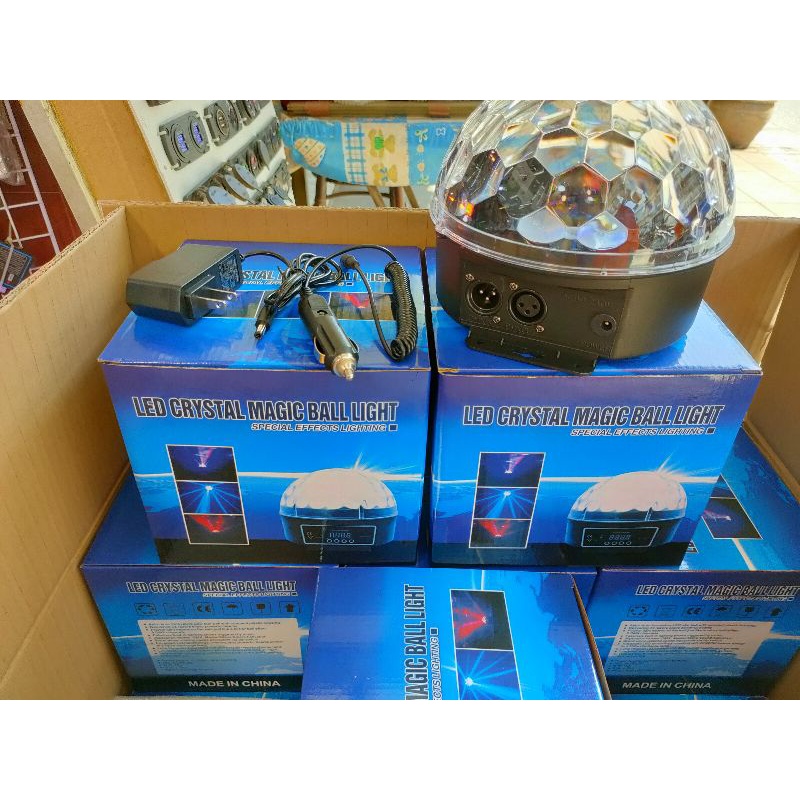 ไฟดิสโก้เมจิกบอล9led,ไฟเทคLED,ไฟเมจิกบอล 9สีใช้ในรถในบ้าน12V/220V