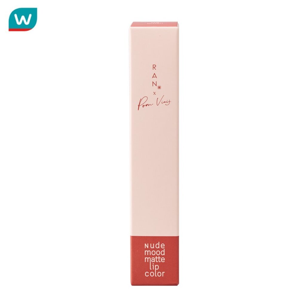Ran รัน นู้ด มู้ด แมท ลิป คัลเลอร์ 4มล. 02 บลัช