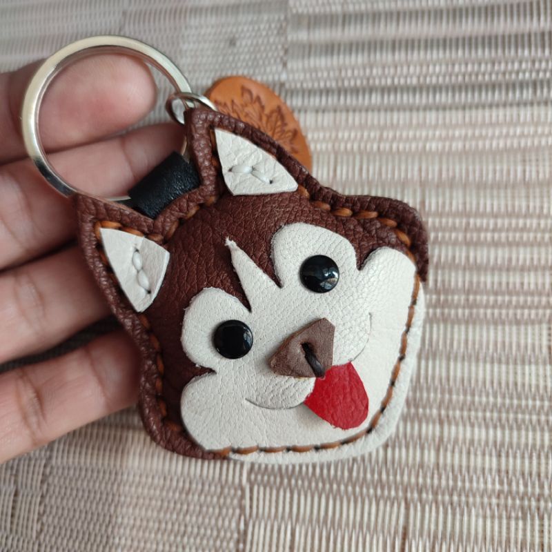 พวงกุญแจรถยนต์ พวงกุญแจหนังแท้ ไซบีเรียน พวงกุญแจหมา ไซบี ฮัสกี ไซบีเรียนฮัสกี้ พวงกุญแจสุนัข พวงกุญแจน้องหมา [หนังแท้] - รูปที่ 5