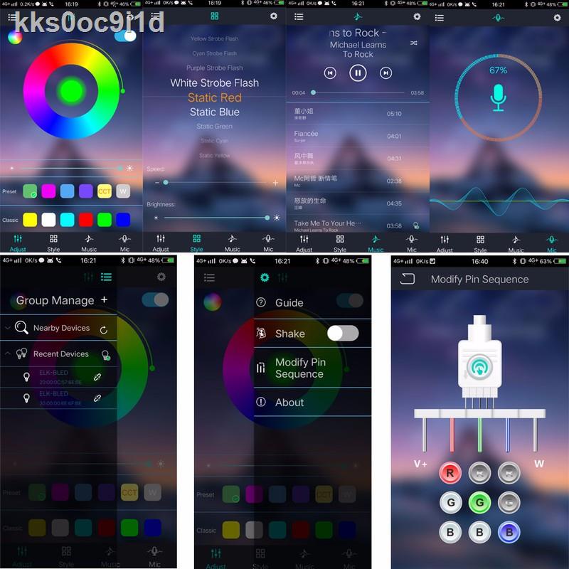 USB RGB Bluetooth LED Strip Light Controller DC 5V Mini Music Android