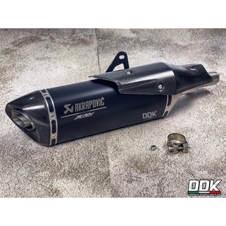 ปลายท่อ Akrapovic XADV750 ตรงรุ่น เลสสีดำ ปสากคาร์บอนเคฟล่าแท้ ครอบคาร์บอนเคฟล่าแท้ โลโก้เลเซอร์