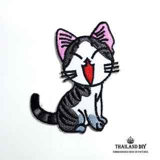 [ พร้อมส่ง ] ตัวรีดติดเสื้อ แมวน้อย แมว น่ารัก การ์ตูน สัตว์เลี้ยง Cat Patch งานปัก DIY ตัวรีด อาร์ม ติดเสื้อ ผ้า กระเป๋