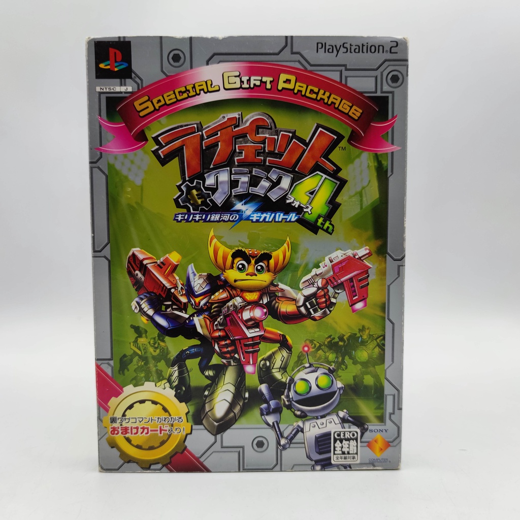 Ratchet & Clank 4th: GiriGiri Ginga no Giga Battle แผ่นแท้ PlayStation 2 PS2 แผ่นสภาพดี เล่นได้ ปกติ