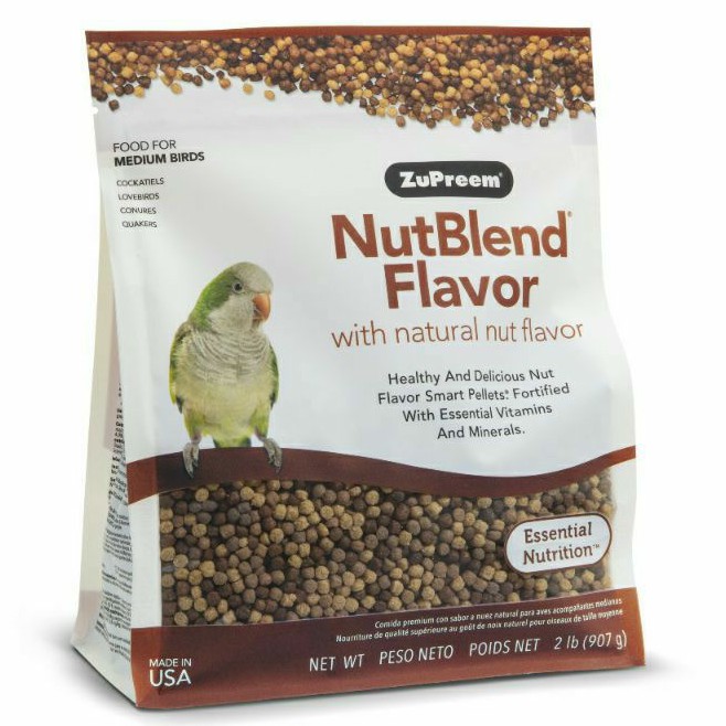 ส่งฟรี Zupreem Medium NutBlend ซูพรีม อาหารรสถั่ว สำหรับนกค็อกคาเทล เลิฟเบิร์ด คอร์นัวร์ นกแก้วขนาดกลาง (ถุงน้ำตาล900กรัม)  เก็บเงินปลายทาง