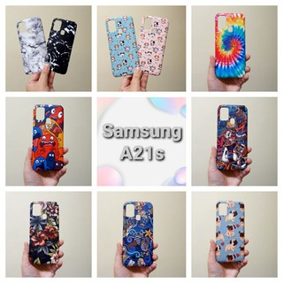 เคสแข็ง Samsung A21s เคสไม่คลุมรอบนะคะ เปิดบน เปิดล่าง (ตอนกดสั่งซื้อ จะมีให้เลือกลายก่อนชำระเงินค่ะ)