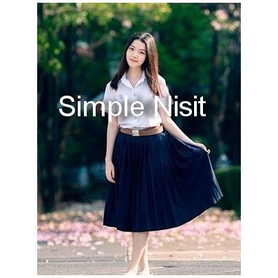 กระโปรงพลีท นักศึกษา งานป้าย Simple Nisit