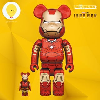 gachabox Bearbrick Iron Man Mark III 100%+400% แบร์บริค ของแท้ พร้อมส่ง - Be@rbrick Medicom Toy