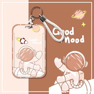 Ins เคสใส่บัตรอาหาร ลายการ์ตูนนักบินอวกาศ พร้อมสายคล้อง สําหรับนักเรียน โรงอาหาร รถบัส น้ํา รถไฟใต้ดิน