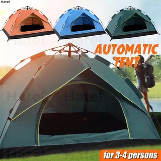 Camping Tent 3-4 Person Automatic Tent for Camping Double Layer Waterproof