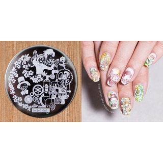 Nail art plate (hehe-61) แผ่นพิมพ์ลายเล็บ