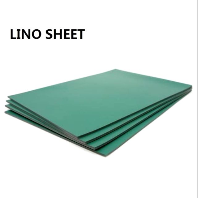 Lino Sheet บล็อคแกะสลักยางสีเขียว A3/A4/A5