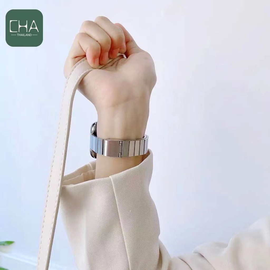 สาย นาฬิกา Watch10 9 8 7 watch 6 สาย 38 40 42 44 41mm 45mm  มิลลิเมตร สาย Watch สายเหล็ก สายแอป.เปิลวอช เงิน