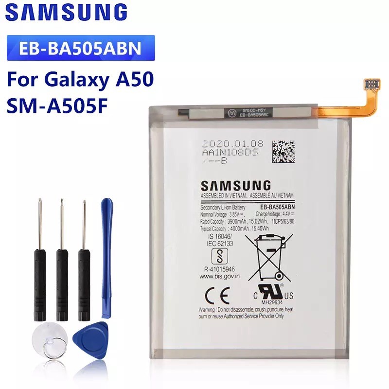 แบตเตอรี่ทดแทนEB-BA505ABNสำหรับSamsung Galaxy A50 A505F SM-A505F A30s A30 A20 SM-A205FN 4000MAh