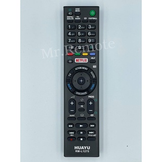 รีโมททีวี Sony รุ่น  RM-L1275 ใช้กับ LCD/LED  ทุกรุ่น มีปุ่ม Netflix